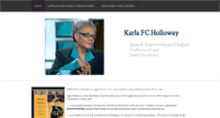 Desktop Screenshot of karlaholloway.com